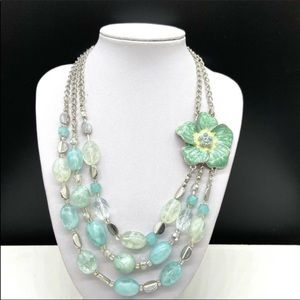 NWOT. NY. Green Beads / Emanuel Flower.